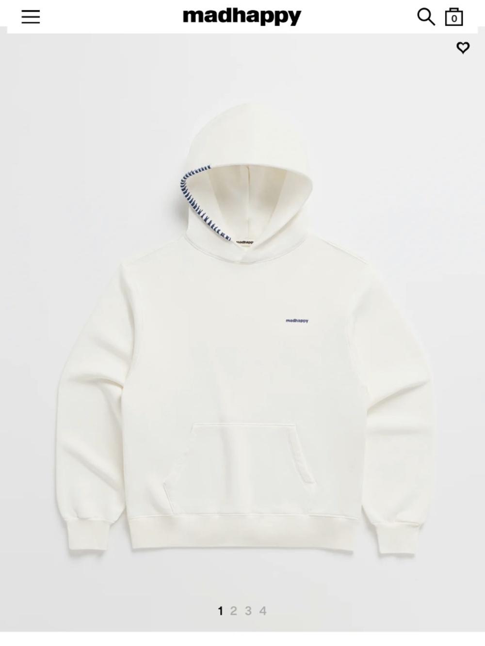 Madhappy white hoodie